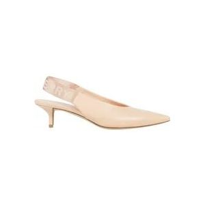 Burberry Leren Slingback Decollete voor Dames , Pink , Dames , Maat: 37 EU