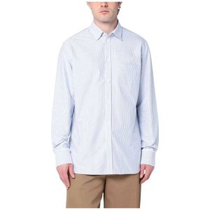 Golden Goose, Heren, Overhemden, Blauw, Maat: L Katoen,
