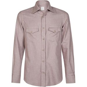 Eleventy, Heren, Overhemden, Roze, Maat: S Katoen,