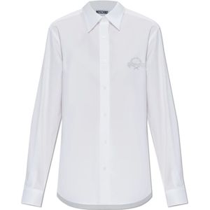 Moschino, Dames, Blouses & Shirts, Wit, Maat: XS Katoen,