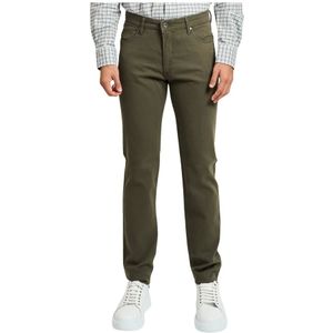 Bugatti, Heren, Broeken, Groen, Maat: M Katoen,
