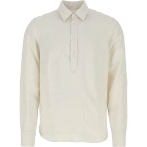 Aspesi, Heren, Overhemden, Wit, Maat: M Linnen,