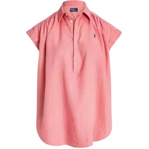 Ralph Lauren, Dames, Blouses & Shirts, Roze, Maat: XS Linnen,