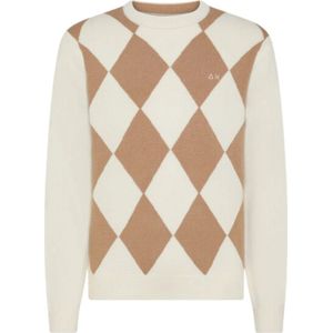 Sun68, Heren, Truien, Beige, Maat: M Wol,