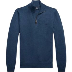 Polo Ralph Lauren, Heren, Sweatshirts & Hoodies, Blauw, Maat: XL Wol,