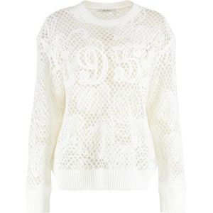 Max Mara, Dames, Truien, Wit, Maat: M Katoen,