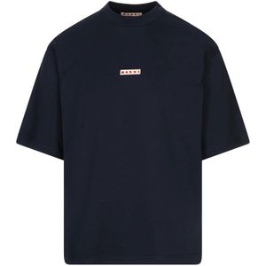 Marni, Heren, Tops, Blauw, Maat: L