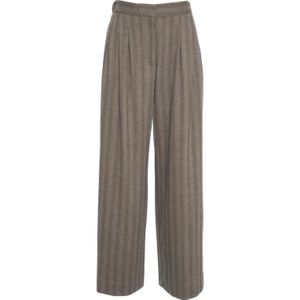 Ottod'Ame, Dames, Broeken, Beige, Maat: M Wol,