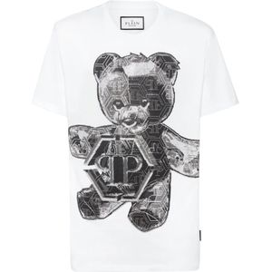 Philipp Plein, Heren, Tops, Wit, Maat: XL Katoen,