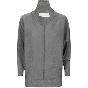 Circus Hotel, Dames, Truien, Grijs, Maat: S Viscose,