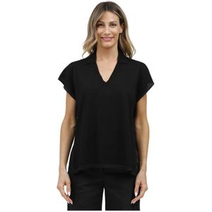 Gran Sasso, Dames, Blouses & Shirts, Zwart, Maat: M Katoen,