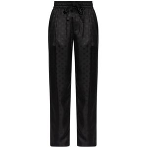 Dolce & Gabbana, Heren, Broeken, Zwart, Maat: XL Zijde,