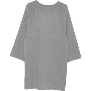 Max Mara, Dames, Jurken, Grijs, Maat: S Wol,