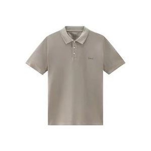 Woolrich Polo Hemden , Beige , Heren , Maat: XL