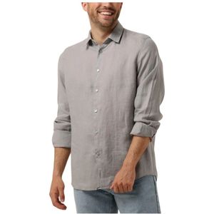 Drykorn, Heren, Overhemden, Grijs, Maat: M Linnen,