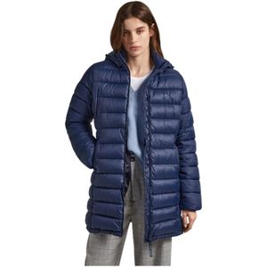 Pepe Jeans, Dames, Jassen, Blauw, Maat: XL Nylon,