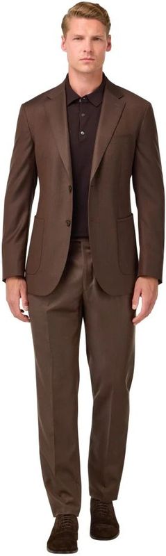 Boggi Milano, Heren, Pakken, Bruin, Maat: S Wol,