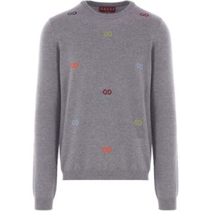 Gucci, Heren, Truien, Grijs, Maat: M Wol,
