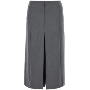 Pinko, Dames, Rokken, Grijs, Maat: S Leer,