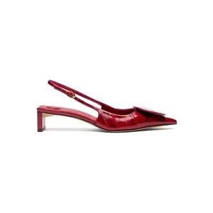 Jacquemus Rode Patentleren Slingback Flats , Red , Dames , Maat: 36 EU