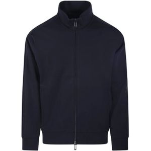 Emporio Armani, Heren, Sweatshirts & Hoodies, Blauw, Maat: S Katoen,