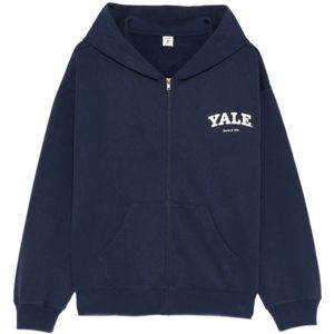 Sporty & Rich, Dames, Sweatshirts & Hoodies, Blauw, Maat: S