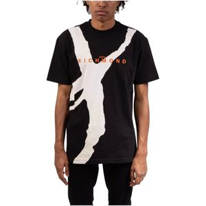 John Richmond, Heren, Tops, Zwart, Maat: S Katoen,