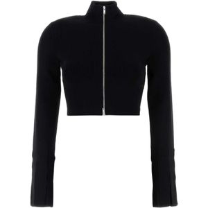 Nanushka, Dames, Truien, Zwart, Maat: L Leer,