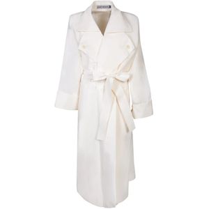 Issey Miyake, Dames, Mantels, Wit, Maat: M Linnen,