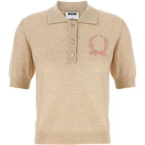 Moschino, Dames, Truien, Beige, Maat: XS Wol,