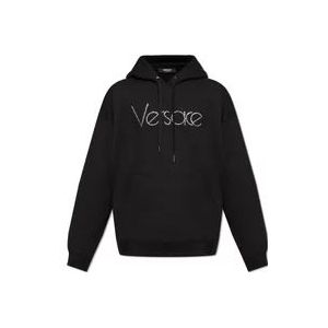 Versace Hoodie met logo , Black , Heren , Maat: L