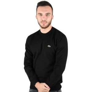 Lacoste, Heren, Sweatshirts & Hoodies, Zwart, Maat: L Wol,