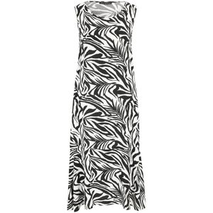 Betty Barclay - Jurk - Zwart - Dames - Gelaagd Ontwerp met Dierenprint