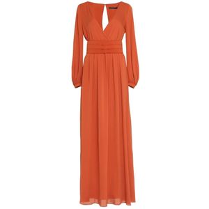 Max Mara, Dames, Jurken, Oranje, Maat: 2XS Zijde,