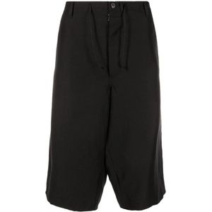 Maison Margiela, Heren, Korte broeken, Zwart, Maat: S Linnen,