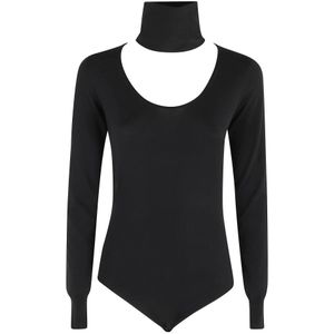 Erika Cavallini, Dames, Tops, Zwart, Maat: S