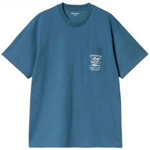Carhartt Wip, Heren, Tops, Blauw, Maat: XL Katoen,