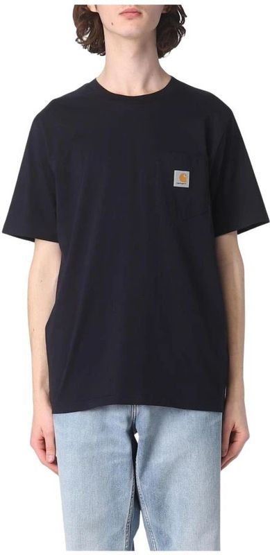 Carhartt Wip, Heren, Tops, Blauw, Maat: S Katoen,