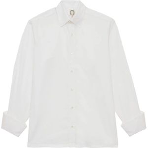 Ines de la Fressange Paris, Dames, Blouses & Shirts, Wit, Maat: S Katoen,