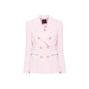 Pinko Roze Dubbelrij Jasje , Pink , Dames , Maat: M