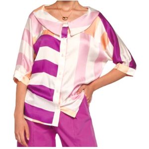 Silvian Heach, Dames, Blouses & Shirts, Veelkleurig, Maat: XS Viscose,