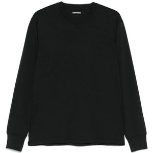Tom Ford, Heren, Sweatshirts & Hoodies, Zwart, Maat: M Katoen,