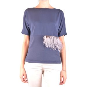 Fabiana Filippi, Dames, Blouses & Shirts, Blauw, Maat: 2XS