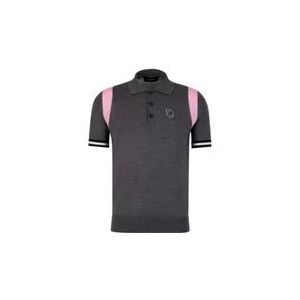 Dsquared2 Logo Patch Wol Polo , Gray , Heren , Maat: M