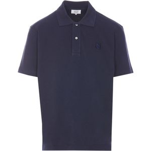 Maison Kitsuné, Heren, Tops, Blauw, Maat: S Katoen,