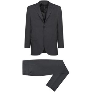 Kiton, Heren, Pakken, Grijs, Maat: 3XL Wol,