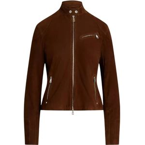 Ralph Lauren, Dames, Jassen, Bruin, Maat: XS Suède,