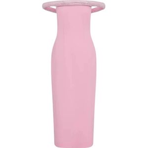 David Koma, Dames, Jurken, Roze, Maat: S Leer,