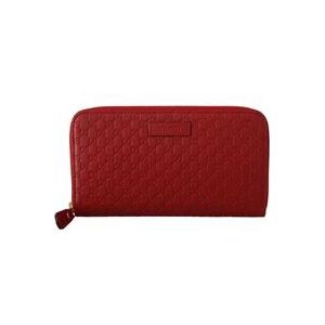 Leren Micro Guccissima Ritsportemonnee , Red , Dames , Maat: ONE Size