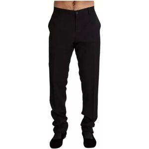 Dolce & Gabbana, Heren, Broeken, Zwart, Maat: 2XL Wol,